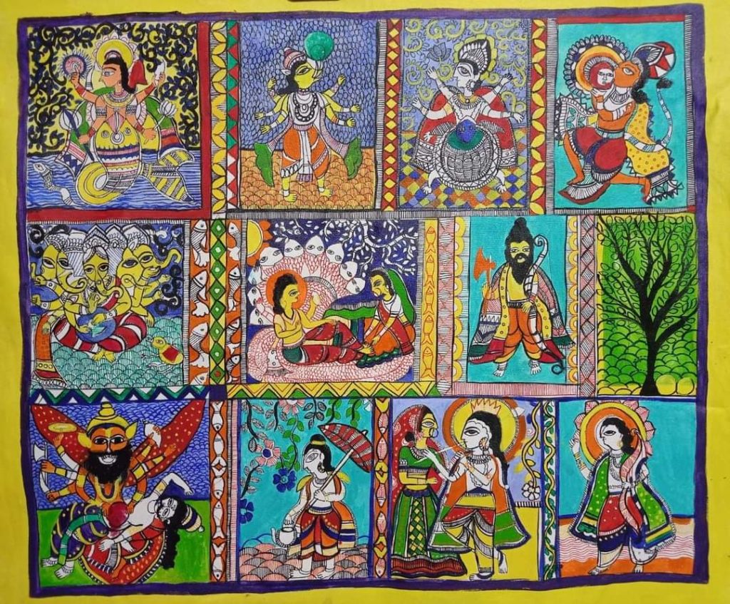 traditional art vishnu avtar