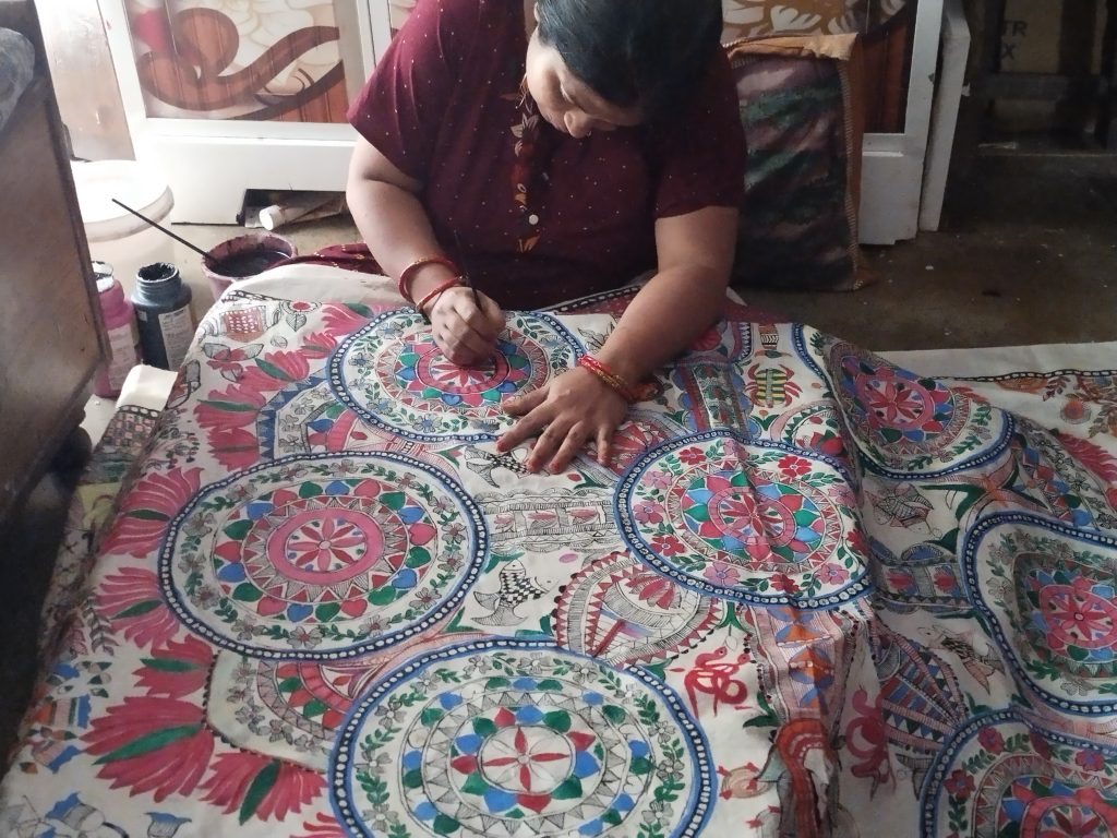 process of Kohbar painting